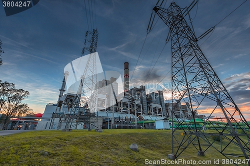 Image of Huge Power plant producing heat