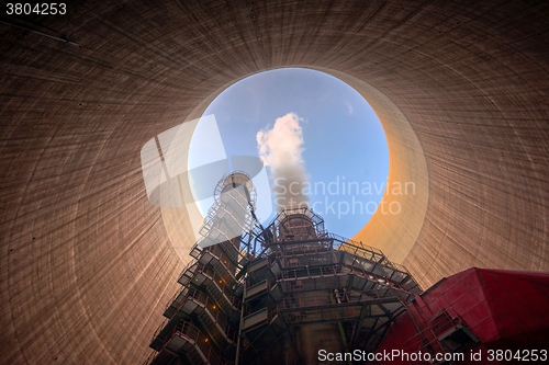 Image of Huge Power plant producing heat