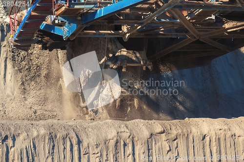 Image of Large excavator machine in the mine