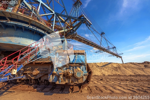 Image of Large excavator machine in the mine