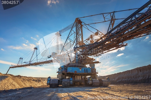 Image of Large excavator machine in the mine