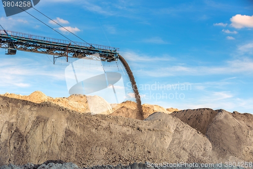 Image of Large excavator machine in the mine