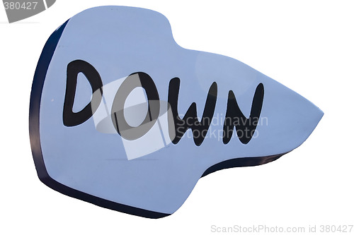 Image of Sign Down Isolated