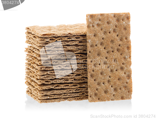 Image of Stack of crackers (breakfast) isolated