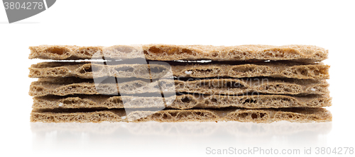 Image of Stack of crackers (breakfast) isolated