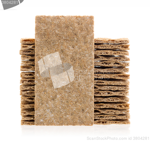 Image of Stack of crackers (breakfast) isolated