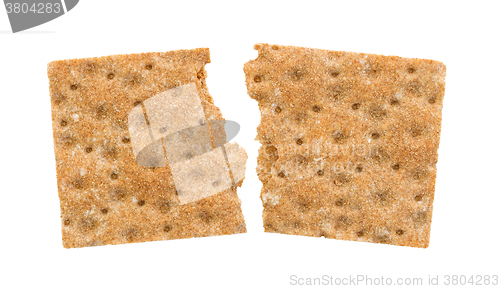 Image of Broken cracker (breakfast) isolated