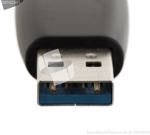 Image of Black USB memory stick isolated