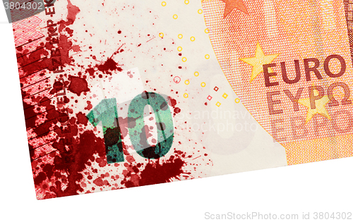 Image of New ten euro banknote, close-up