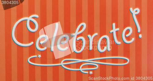 Image of Small gift: Celebration box isolated, close-up