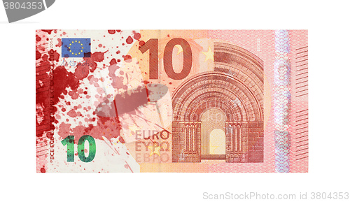 Image of New ten euro banknote, close-up