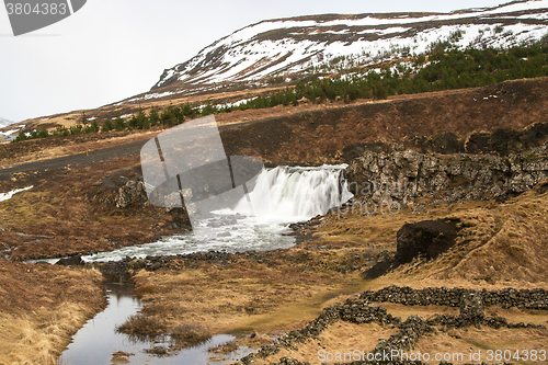 Image of Long time exposure of a waterfall in Iceland