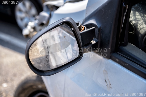 Image of Damaged car after the accident