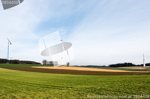 Image of Assembly of wind turbines