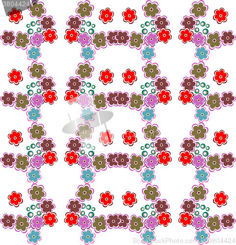 Image of Beautiful flower seamless pattern, vector illustration texture vector background