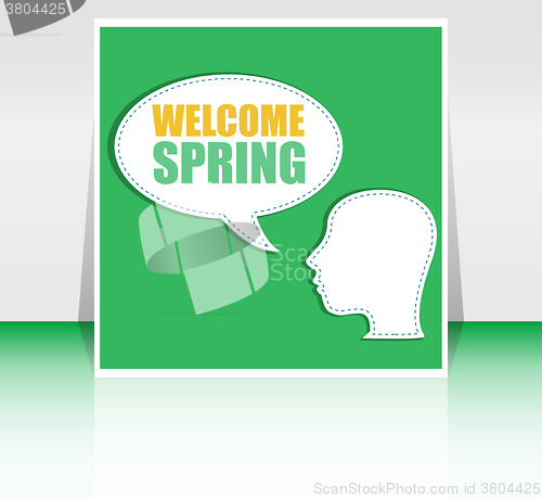 Image of Welcome Spring Holiday Card. Welcome Spring Vector. Welcome Spring background. Spring Holiday Graphic. Welcome Spring Art. Spring Holiday Drawing