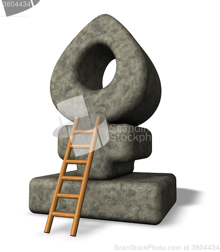 Image of female symbol and ladder