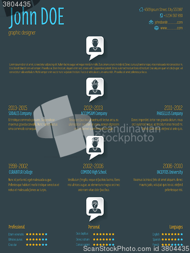 Image of Cool resume cv template with speech bubbles