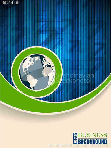 Image of Blue green brochure with arrows stripes