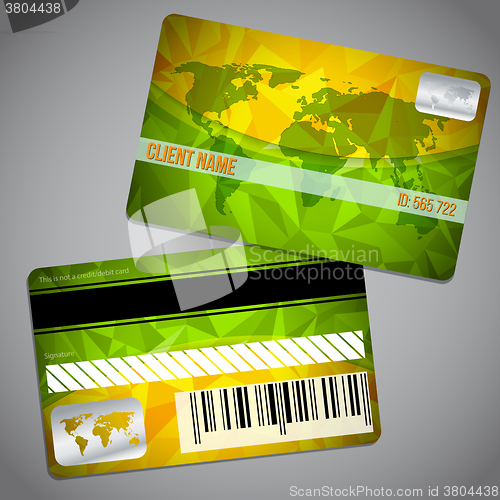 Image of Loyalty card with map and green orange background