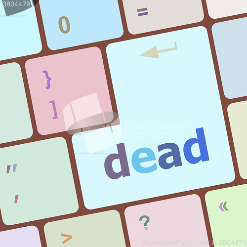 Image of social concept: computer keyboard with word dead vector illustration