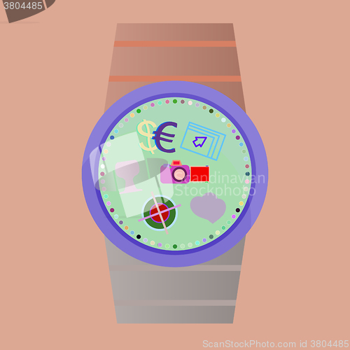 Image of Vector Popular Smart Watch Icons