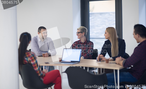 Image of startup business team on meeting