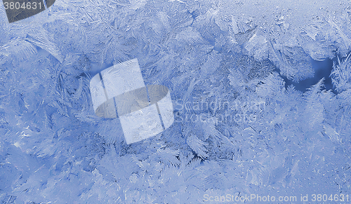 Image of Ice pattern on winter glass