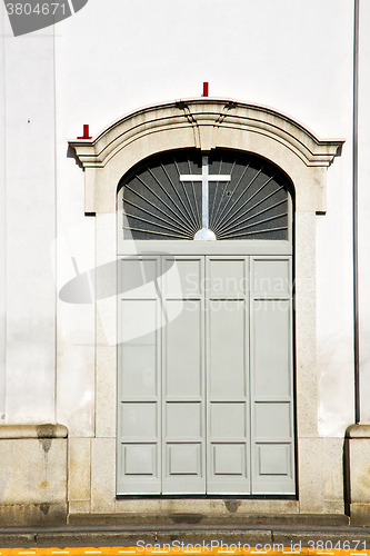 Image of  italy  lombardy     in  the milano old   church  door    paveme