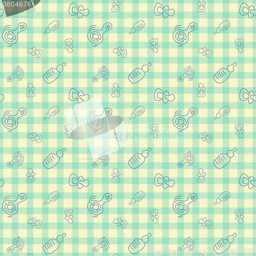 Image of Vector seamless background for baby