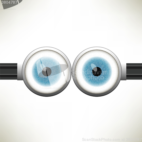 Image of Vector Goggle with Two Blue Eyes