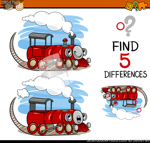 Image of task of finding differences cartoon