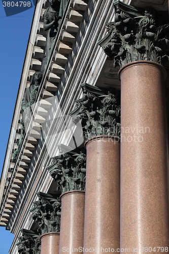 Image of gable portico and columns