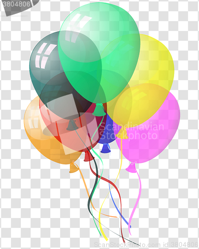 Image of Transparent colorful balloons