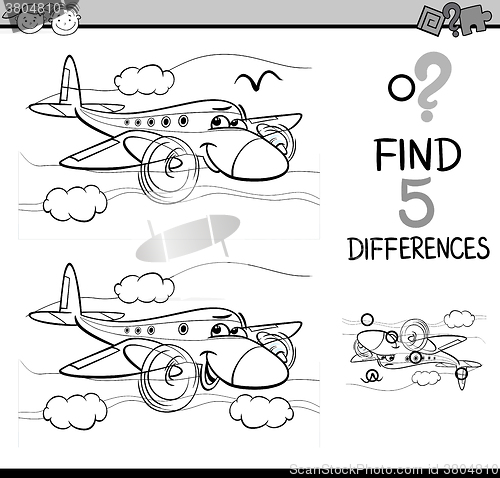 Image of task of differences coloring book