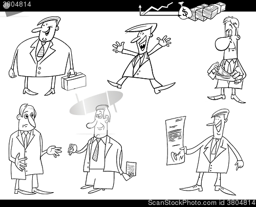 Image of cartoon businessmen set