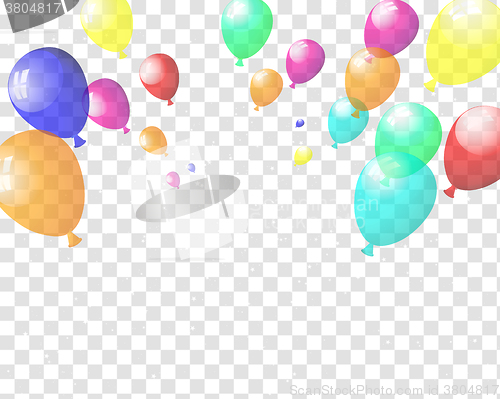 Image of Transparent colorful balloons