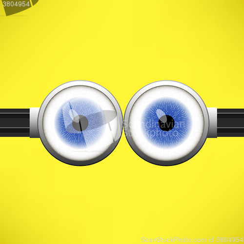 Image of Goggle with Two Blue Eyes