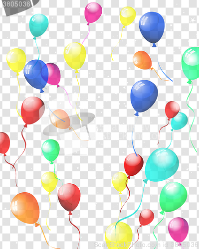 Image of Transparent colorful balloons
