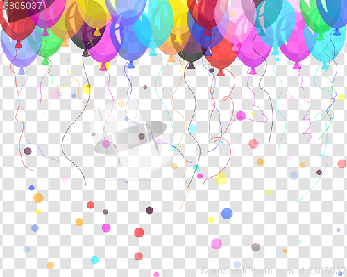 Image of Transparent colorful balloons