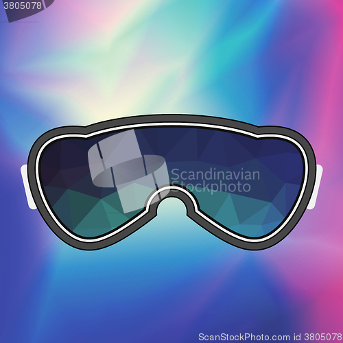 Image of Ski Goggle. Colorful Glasses