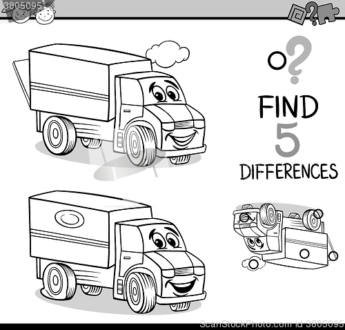 Image of game of differences for coloring