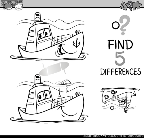 Image of find the differences coloring page