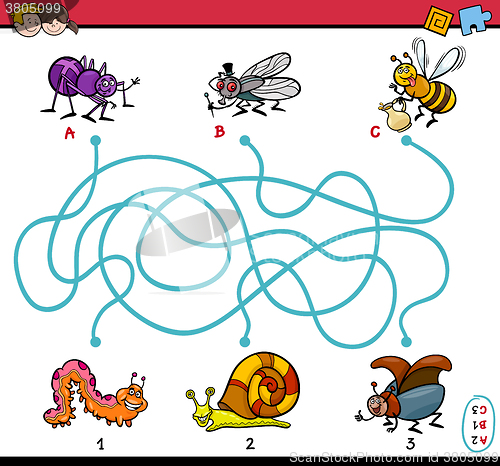 Image of educational maze task for kids