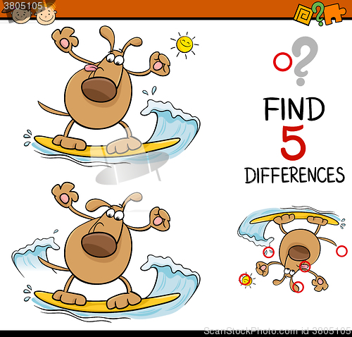 Image of task of differences cartoon