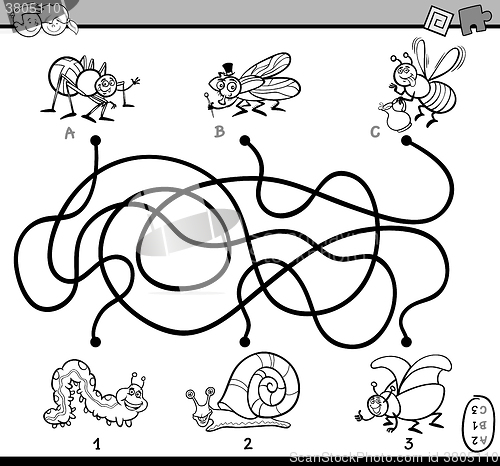 Image of maze game coloring page