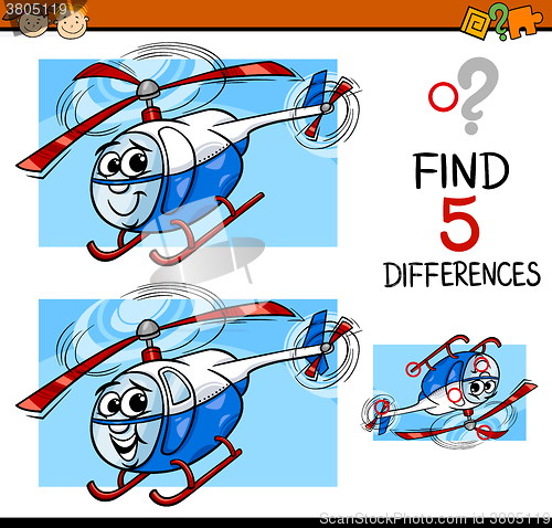 Image of differences task cartoon illustration