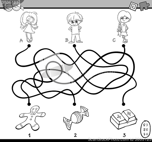 Image of maze puzzle coloring page