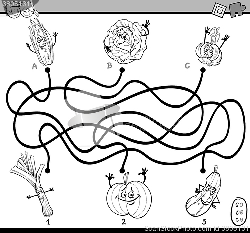 Image of maze game coloring book