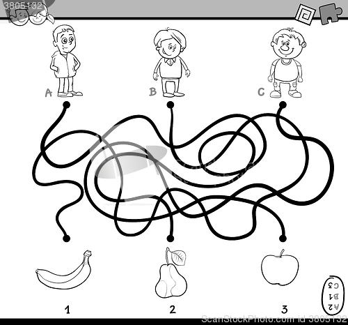 Image of path maze task coloring book